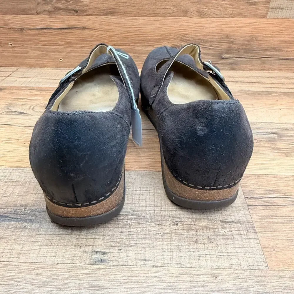 Dansko Mika Leather Mary Jane Shoes Womens Size Eu39 US 8.5 dark Chocolate